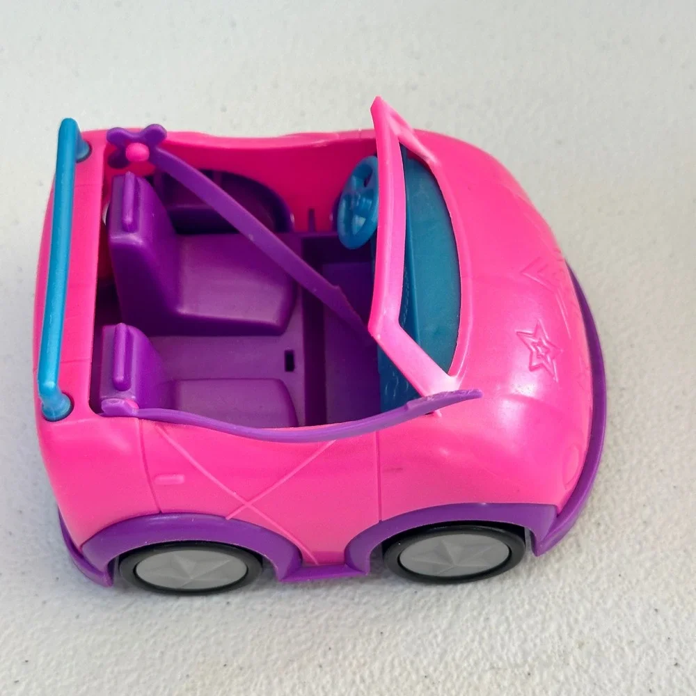 Mattel Polly Pocket Dolls and Pink Convertible Car Set‎ Girls OS Pink Excellent